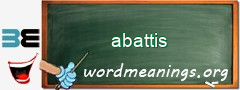 WordMeaning blackboard for abattis